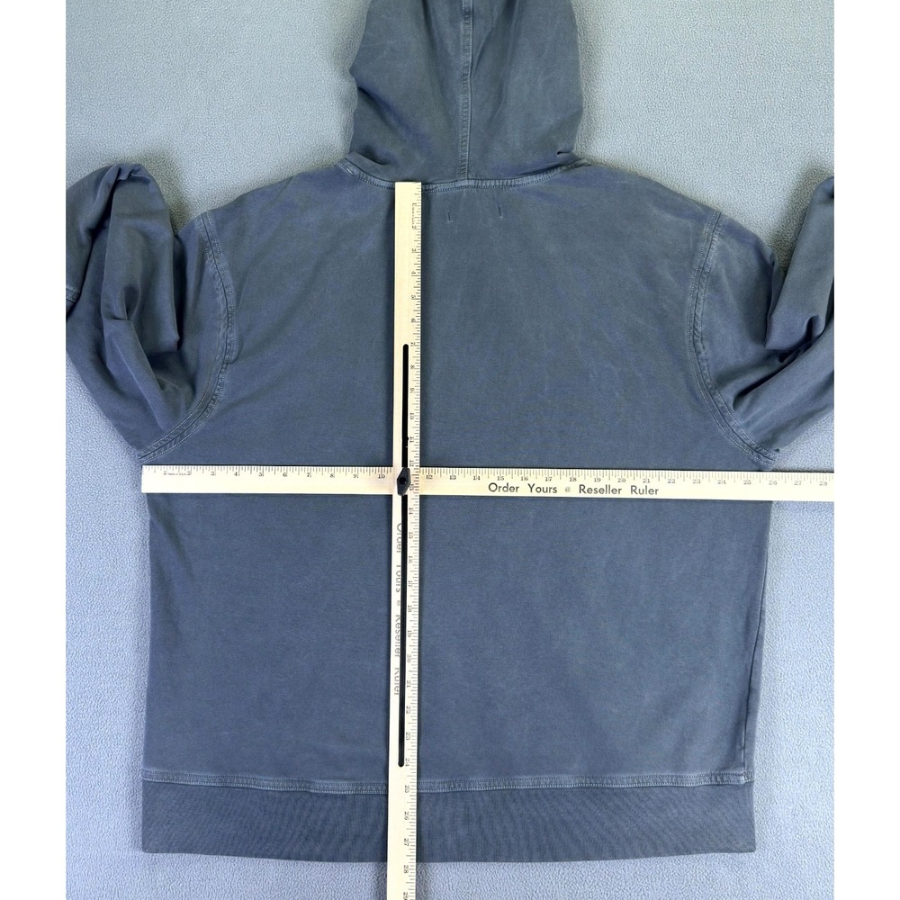 True Grit Hoodie XL Grey Jersey Cotton Fleece Baggy Comfort Cozy Minimalist - Picture 6 of 9